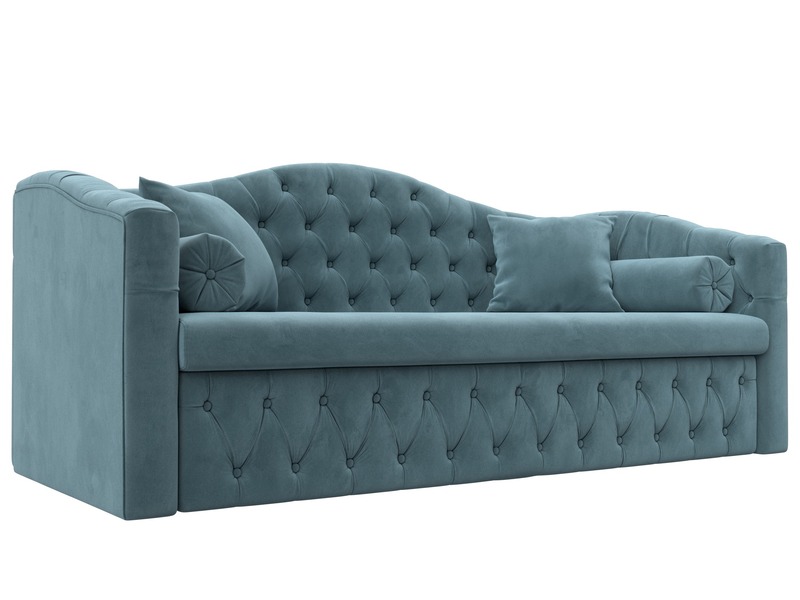 Диван детский прямой Мечта, Велюр, SEVEN 113 бирюзовый