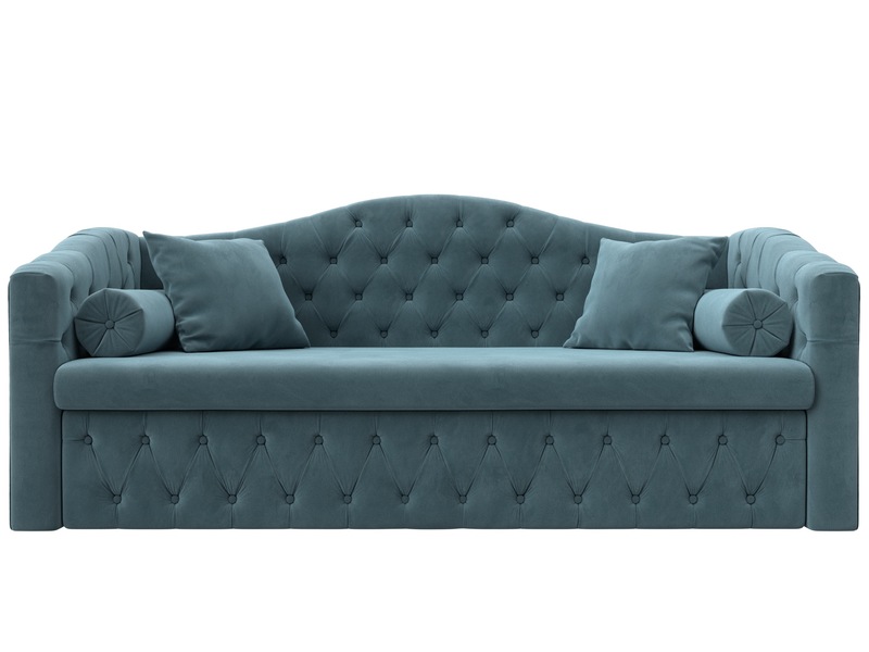 Диван детский прямой Мечта, Велюр, SEVEN 113 бирюзовый