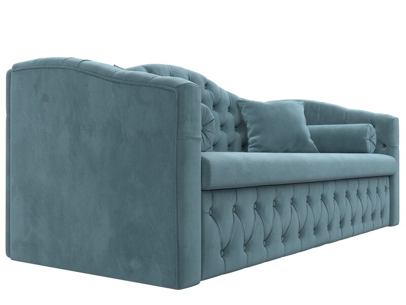 Диван детский прямой Мечта, Велюр, SEVEN 113 бирюзовый