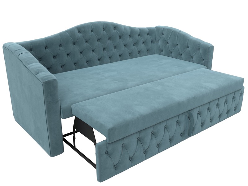 Диван детский прямой Мечта, Велюр, SEVEN 113 бирюзовый