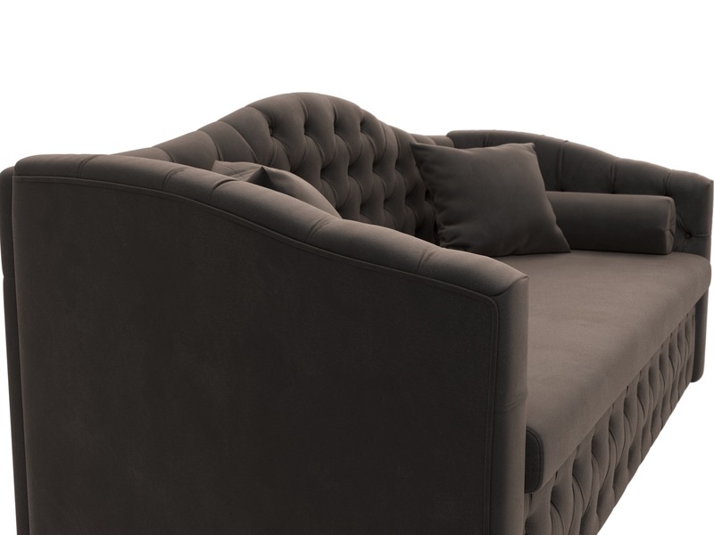 Диван детский прямой Мечта, Велюр, SEVEN 727 коричневый