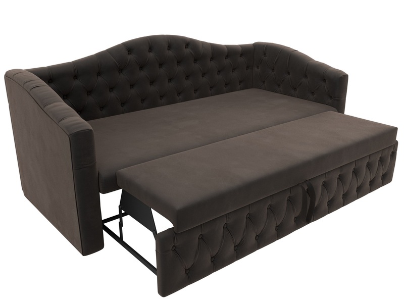 Диван детский прямой Мечта, Велюр, SEVEN 727 коричневый