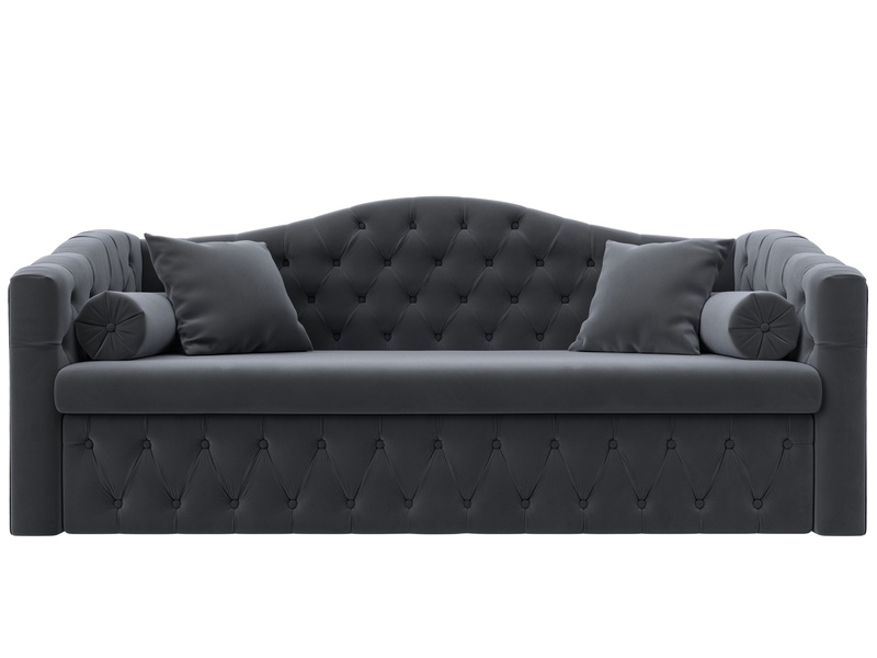 Диван детский прямой Мечта, Велюр, SEVEN 17 серый