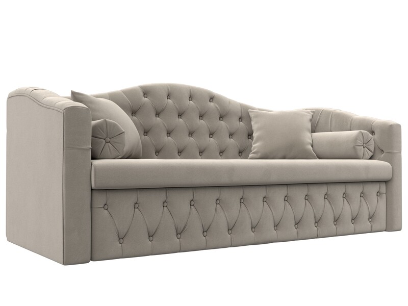 Диван детский прямой Мечта, Микровельвет, Бежевый