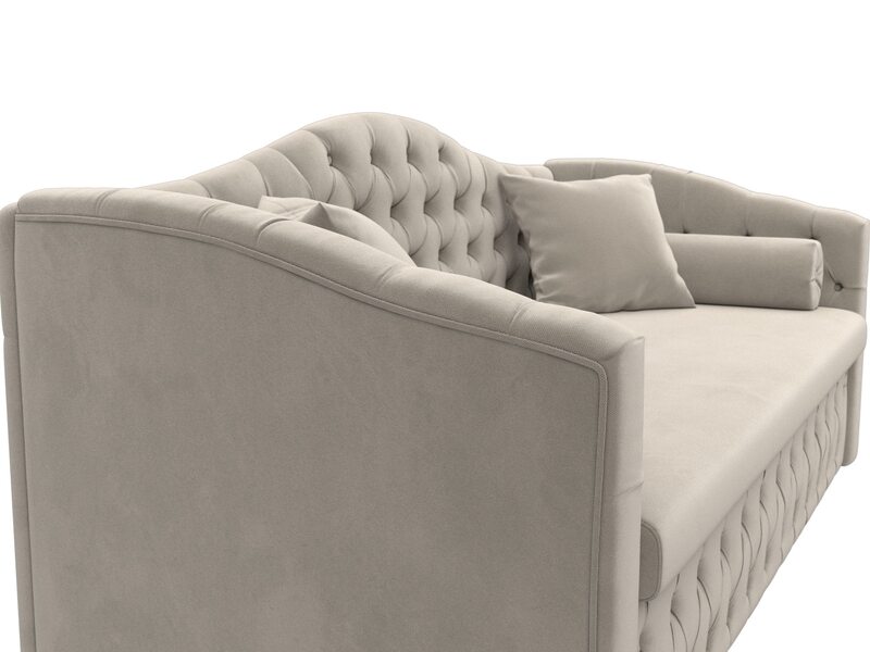 Диван детский прямой Мечта, Микровельвет, Бежевый