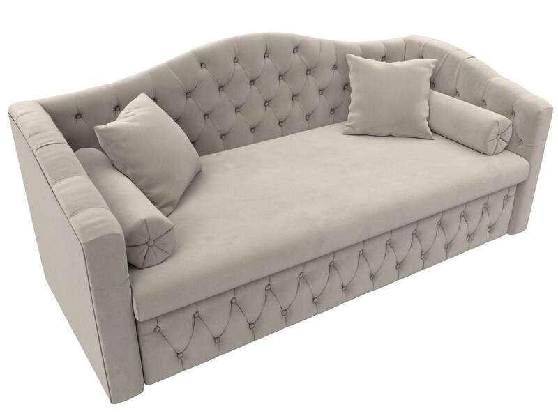 Диван детский прямой Мечта, Микровельвет, Бежевый