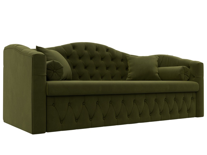 Диван детский прямой Мечта, Микровельвет, Зеленый