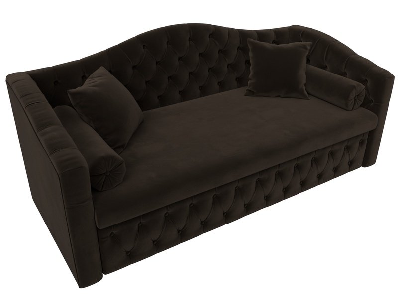 Диван детский прямой Мечта, Микровельвет, Коричневый