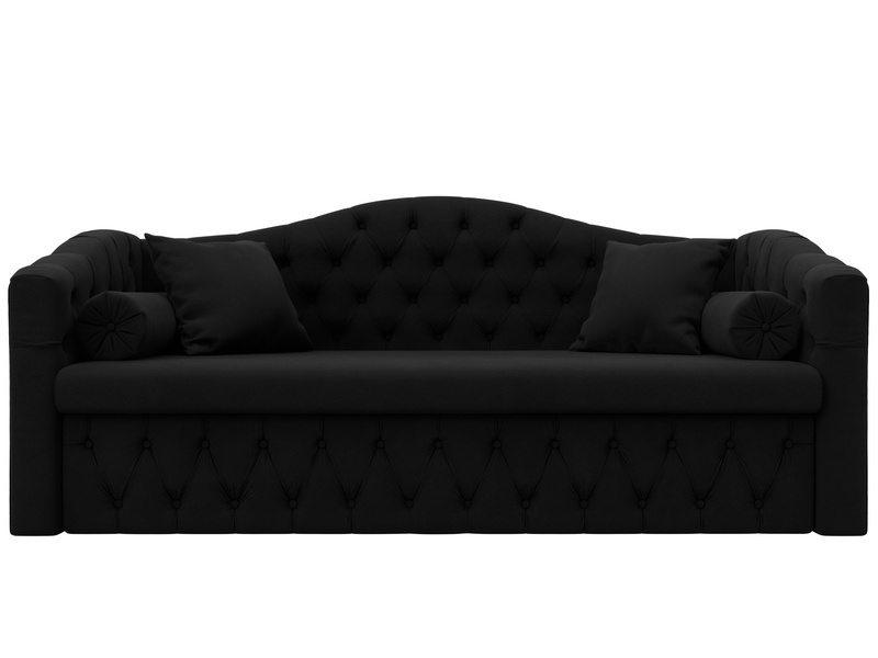 Диван детский прямой Мечта, Микровельвет, Черный