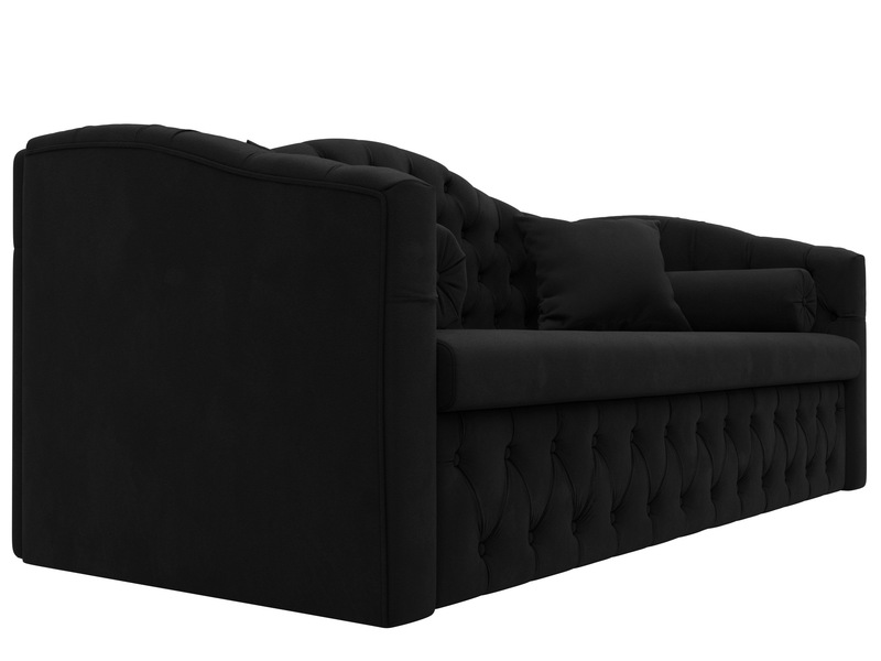 Диван детский прямой Мечта, Микровельвет, Черный