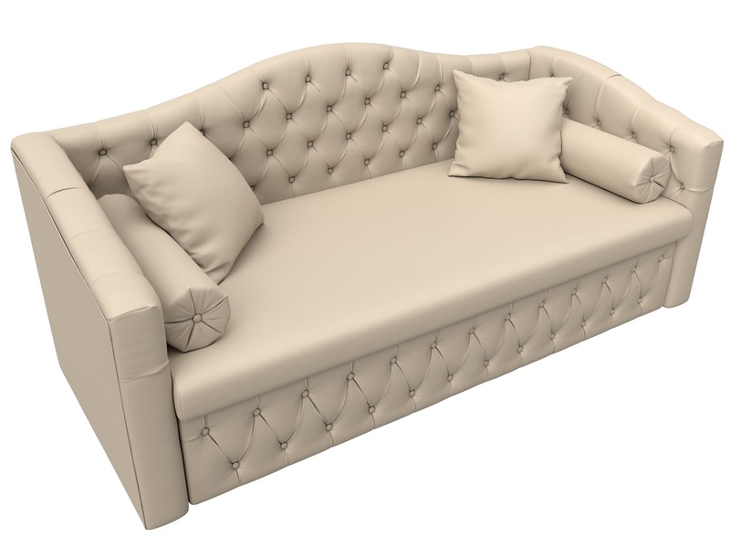 Диван детский прямой Мечта, Экокожа, Бежевый