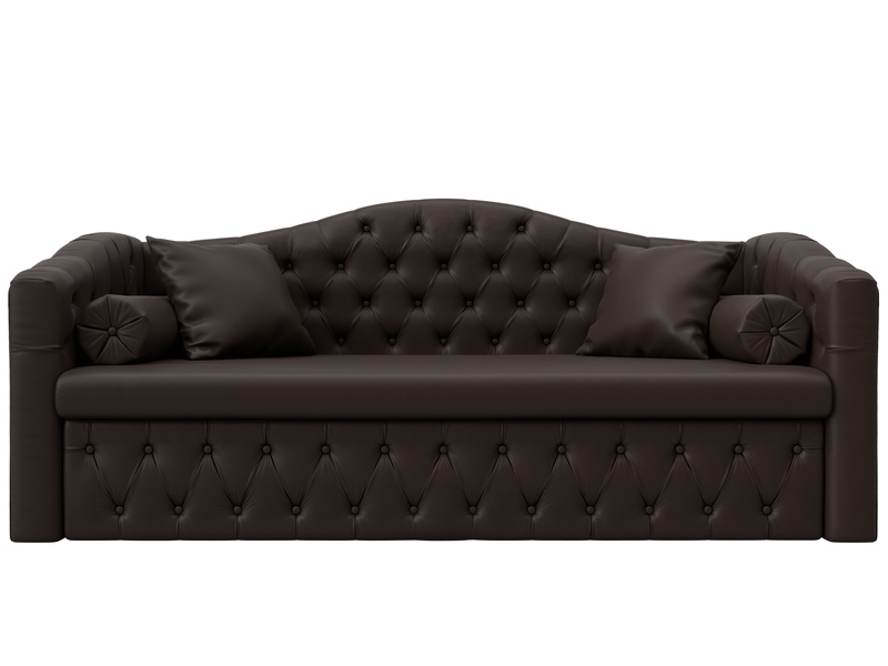 Диван детский прямой Мечта, Экокожа, Коричневый