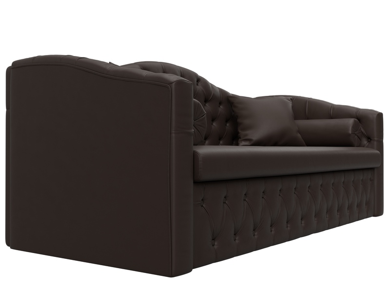Диван детский прямой Мечта, Экокожа, Коричневый