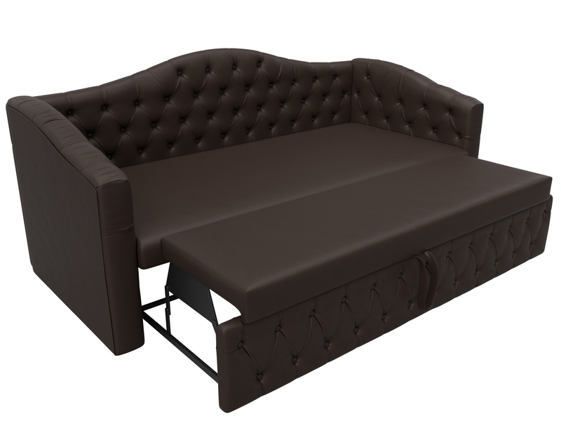 Диван детский прямой Мечта, Экокожа, Коричневый