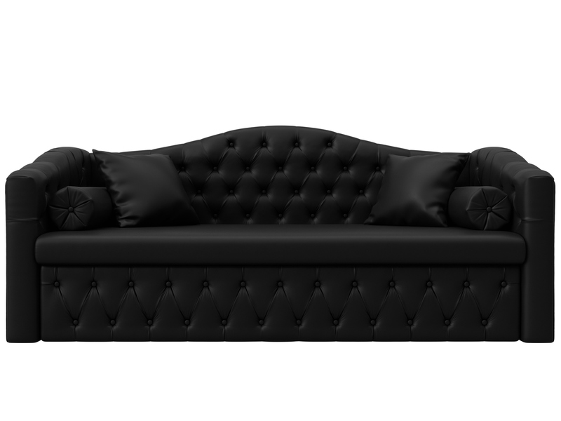 Диван детский прямой Мечта, Экокожа, Черный