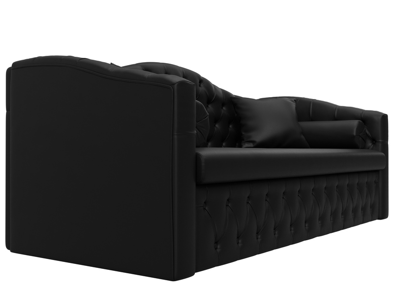 Диван детский прямой Мечта, Экокожа, Черный