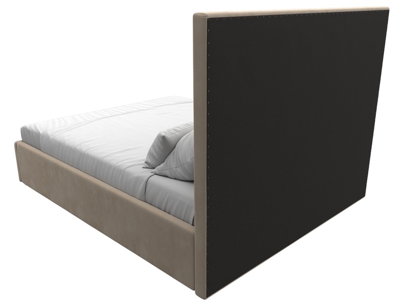 Кровать интерьерная Афродита 160, Велюр, SEVEN 729 бежевый