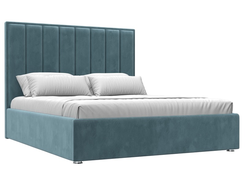 Кровать интерьерная Афродита 160, Велюр, SEVEN 113 бирюзовый