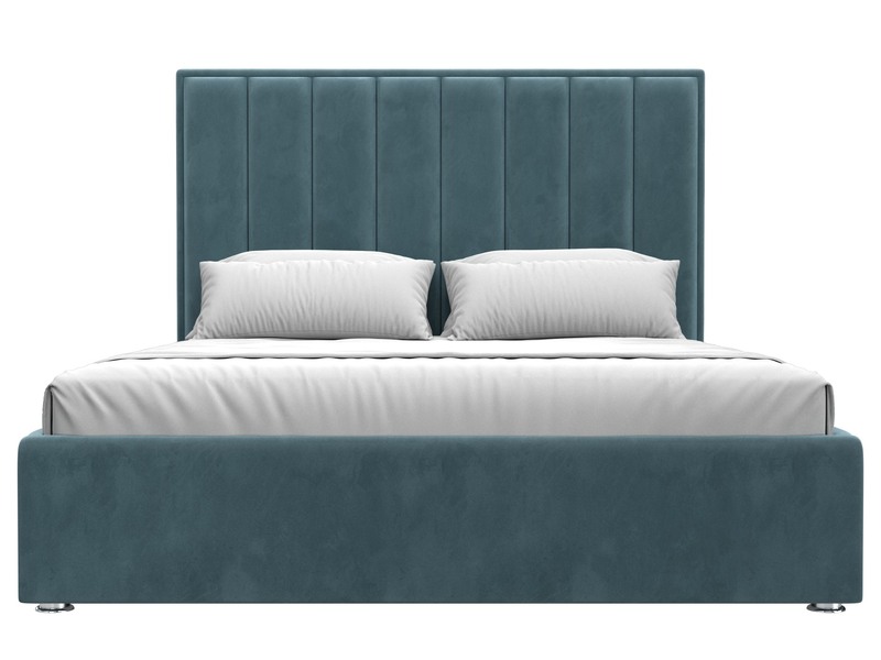 Кровать интерьерная Афродита 160, Велюр, SEVEN 113 бирюзовый