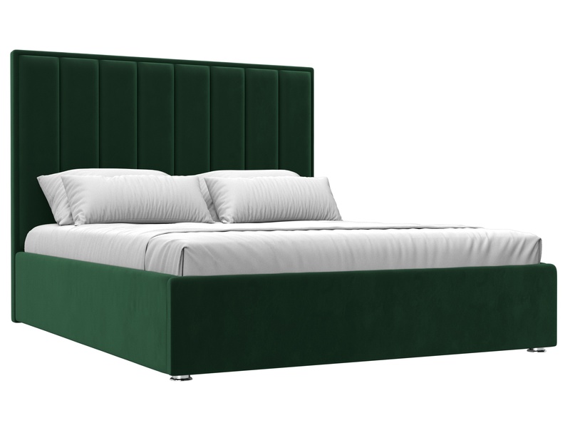Кровать интерьерная Афродита 160, Велюр, SEVEN 626 зеленый