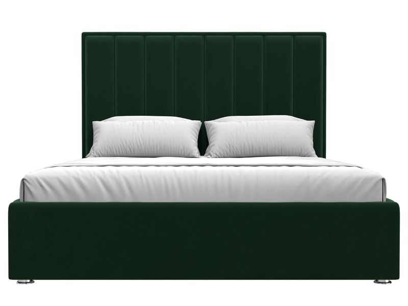 Кровать интерьерная Афродита 160, Велюр, SEVEN 626 зеленый
