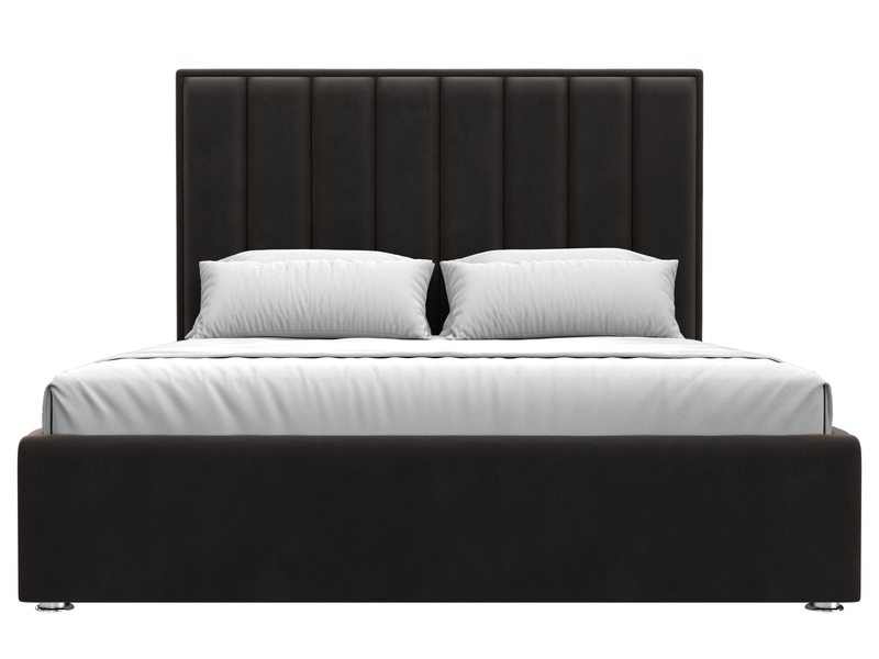 Кровать интерьерная Афродита 160, Велюр, SEVEN 727 коричневый