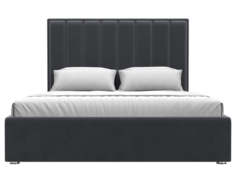 Кровать интерьерная Афродита 160, Велюр, SEVEN 17 серый