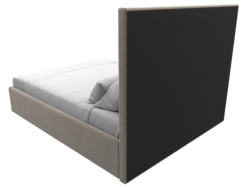 Кровать интерьерная Афродита 160, Микровельвет, Бежевый