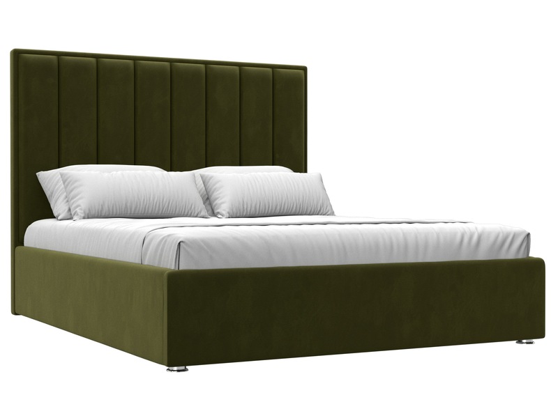 Кровать интерьерная Афродита 160, Микровельвет, Зеленый