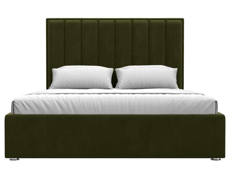 Кровать интерьерная Афродита 160, Микровельвет, Зеленый