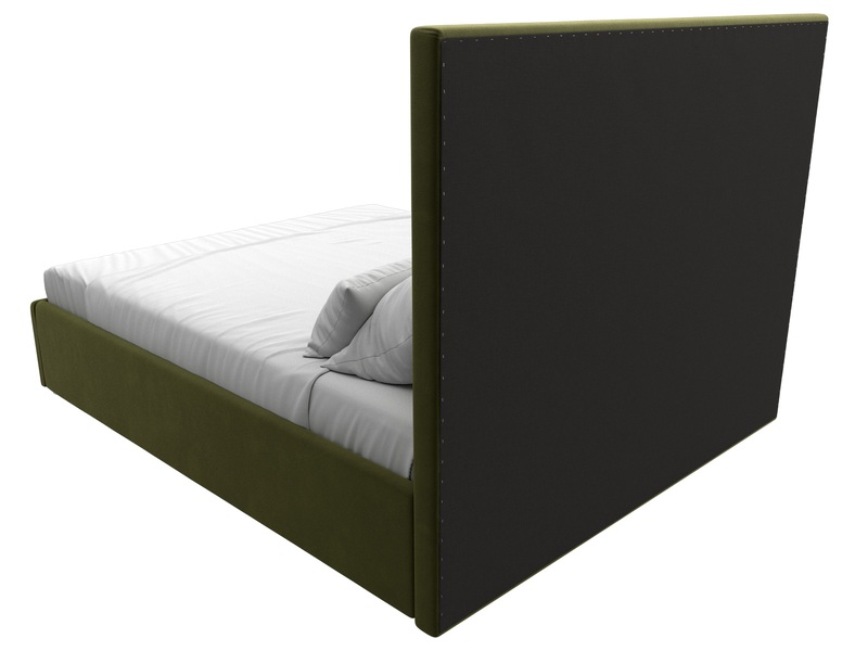 Кровать интерьерная Афродита 160, Микровельвет, Зеленый