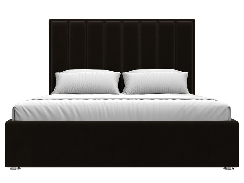 Кровать интерьерная Афродита 160, Микровельвет, Коричневый