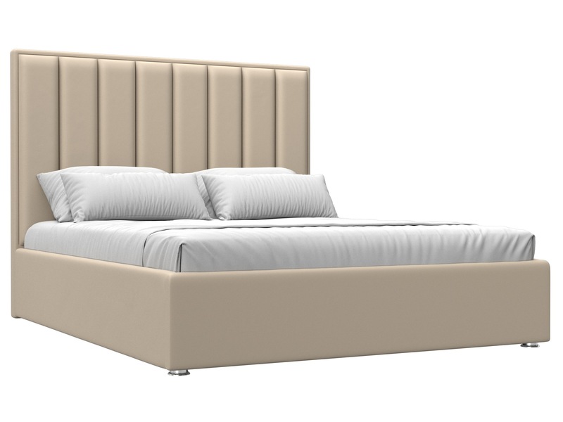 Кровать интерьерная Афродита 160, Экокожа, Бежевый