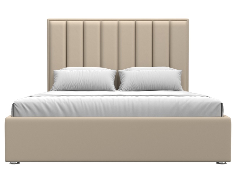 Кровать интерьерная Афродита 160, Экокожа, Бежевый