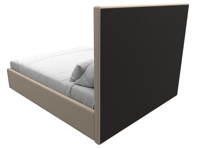 Кровать интерьерная Афродита 160, Экокожа, Бежевый