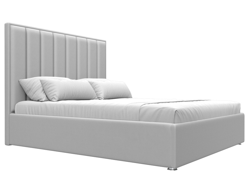 Кровать интерьерная Афродита 160, Экокожа, Белый