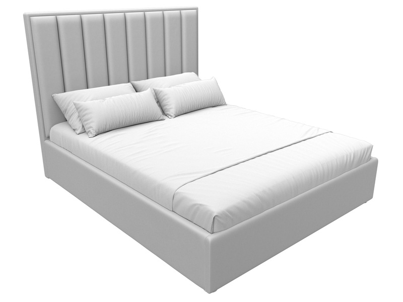 Кровать интерьерная Афродита 160, Экокожа, Белый