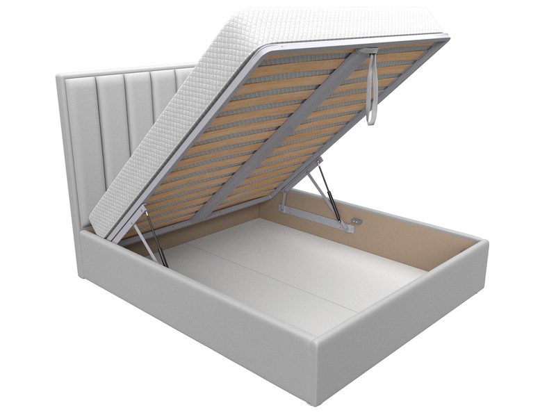 Кровать интерьерная Афродита 160, Экокожа, Белый