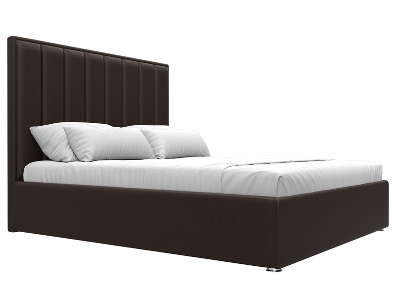 Кровать интерьерная Афродита 160, Экокожа, Коричневый