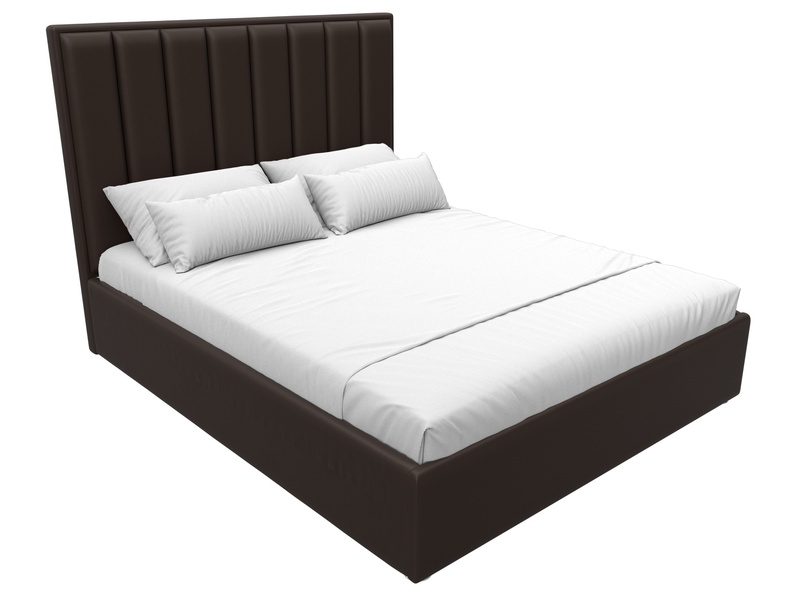 Кровать интерьерная Афродита 160, Экокожа, Коричневый