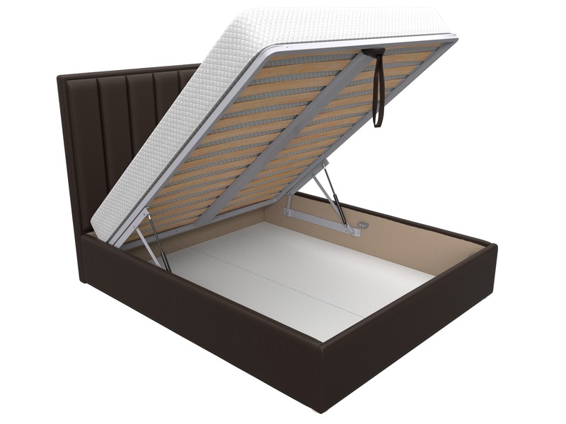 Кровать интерьерная Афродита 160, Экокожа, Коричневый