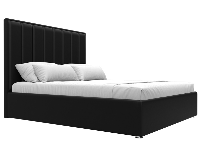 Кровать интерьерная Афродита 160, Экокожа, Черный