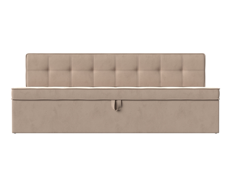 Диван кухонный прямой Техас, Велюр, SEVEN 729 бежевый