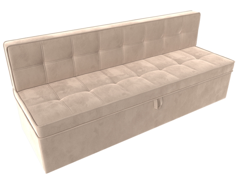 Диван кухонный прямой Техас, Велюр, SEVEN 729 бежевый