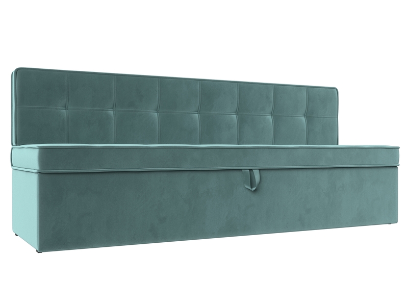 Диван кухонный прямой Техас, Велюр, SEVEN 113 бирюзовый