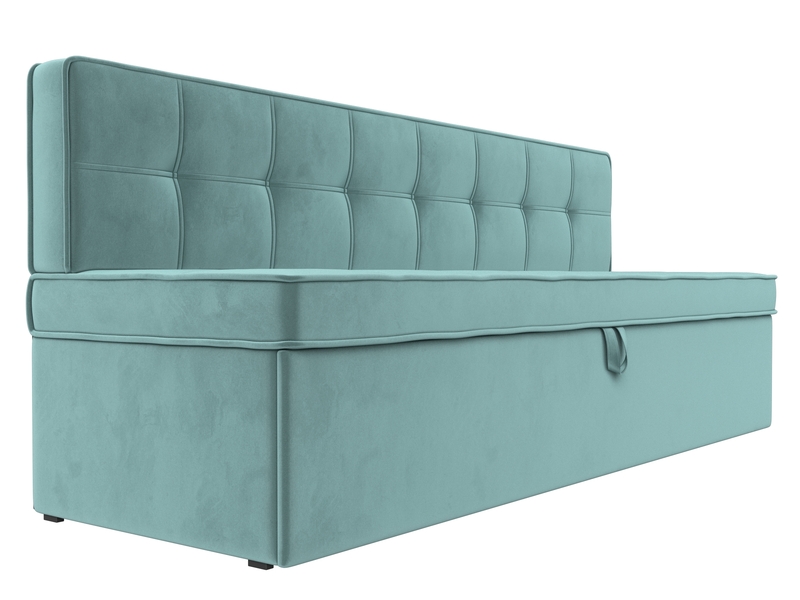 Диван кухонный прямой Техас, Велюр, SEVEN 113 бирюзовый