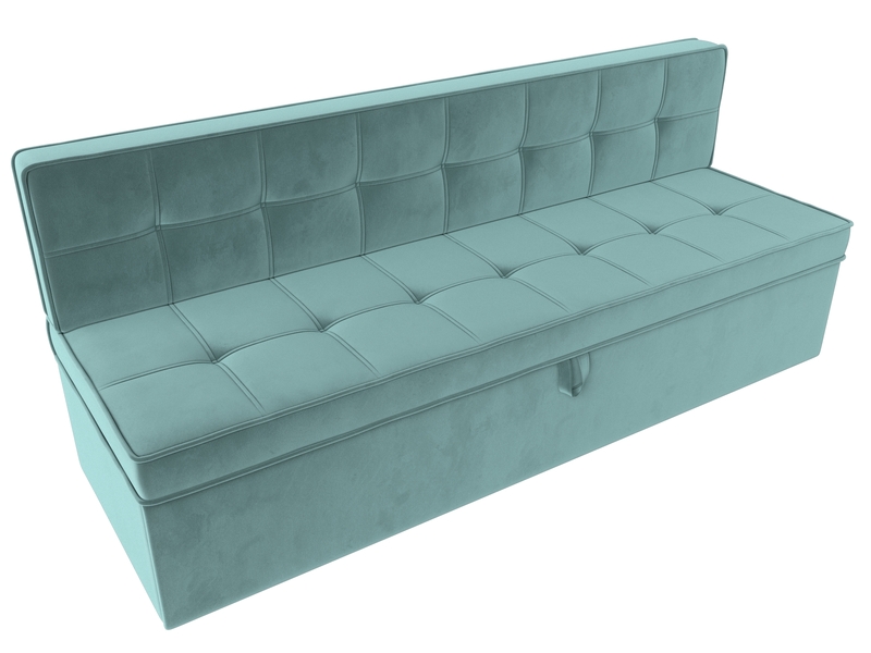 Диван кухонный прямой Техас, Велюр, SEVEN 113 бирюзовый