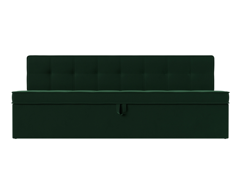 Диван кухонный прямой Техас, Велюр, SEVEN 626 зеленый