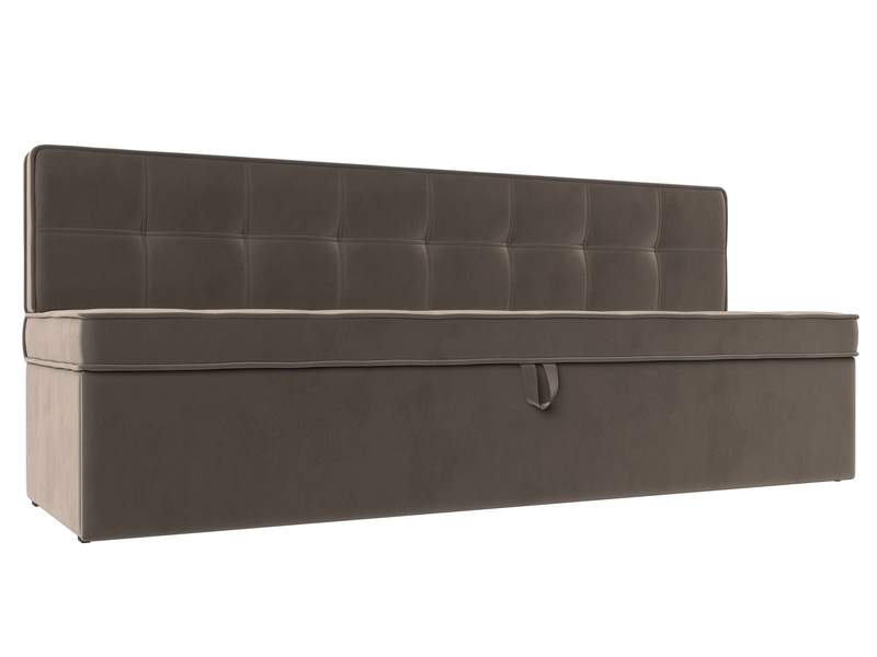 Диван кухонный прямой Техас, Велюр, SEVEN 727 коричневый