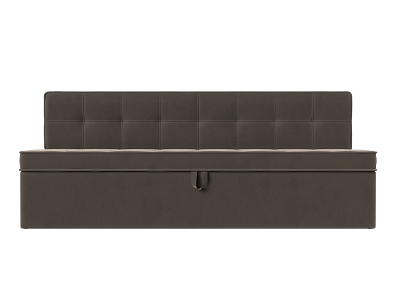 Диван кухонный прямой Техас, Велюр, SEVEN 727 коричневый